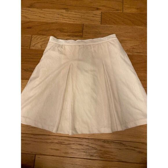 Charter Club, women's cream velvet lined pleated elastic waist skirt size 14 - Picture 1 of 8